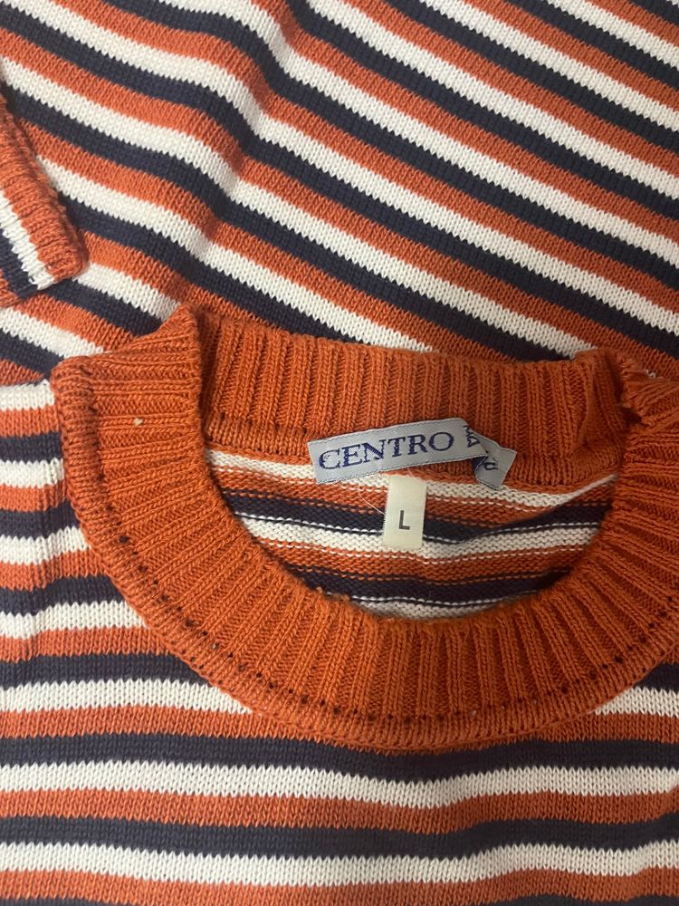 Centro Striped Cotton Sweater 3