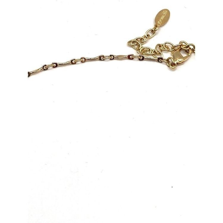 Gold Chain Bracelet With Grey Beads image 4