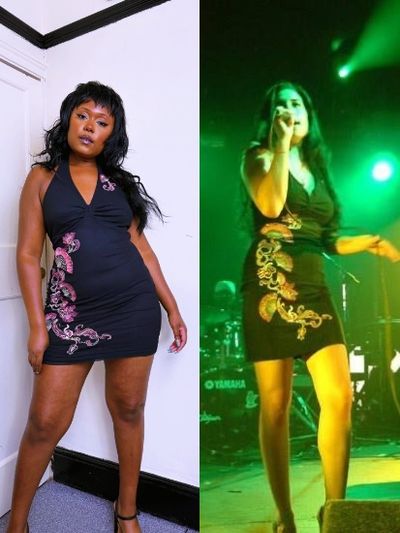 Vintage Embroidered Mesh Halter Dress 2003 ASO Amy Winehouse