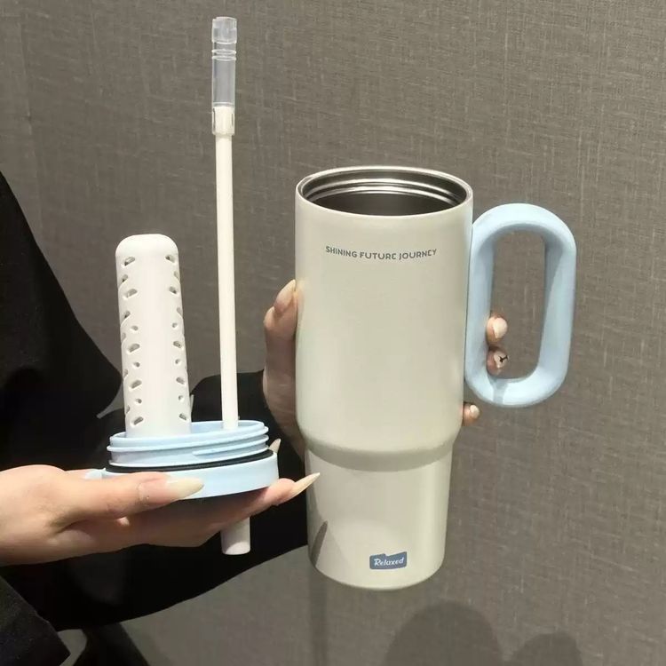 Insulated Travel Mugs With Handles And Straws image 5
