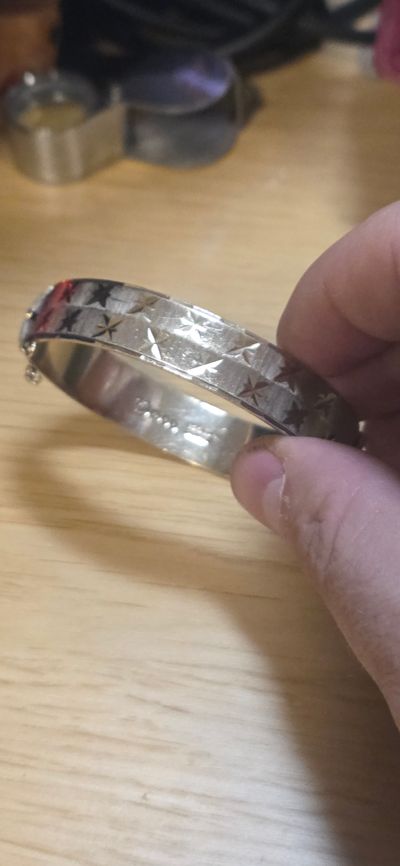 925 sterling silver 22ct Rolled gold bracelet extremely hevey