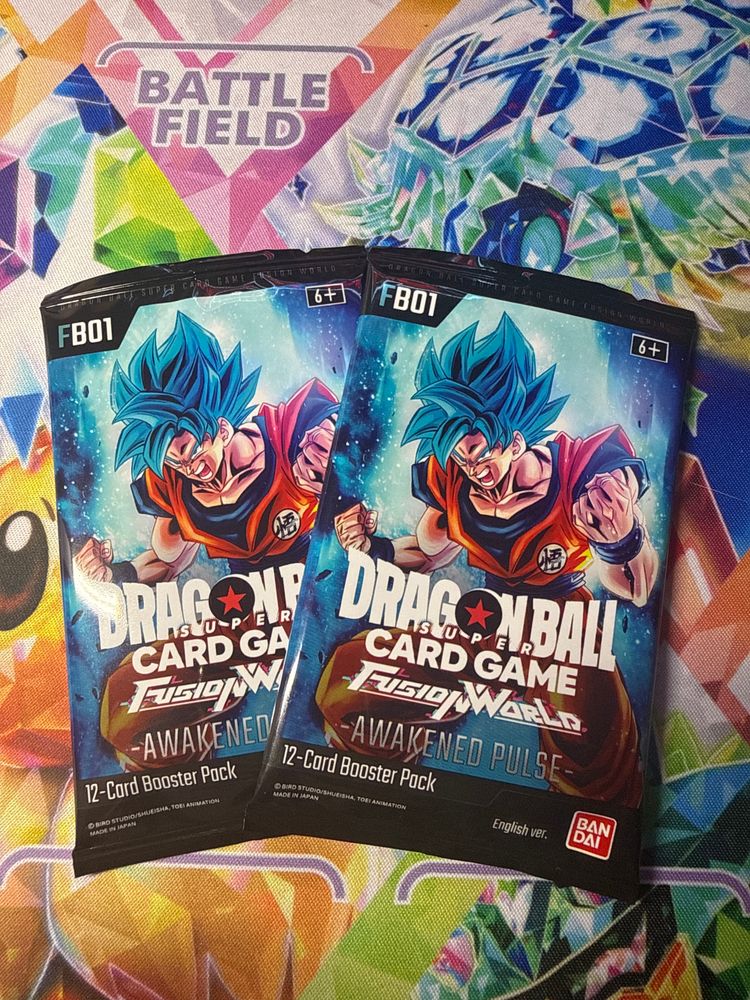 2 x FB01 Awakened Pulse Dragon Ball Z Booster Packs 