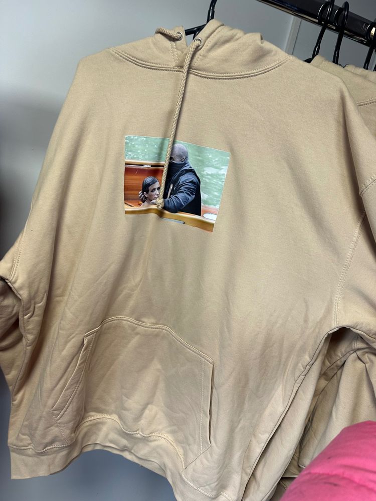 Beige Hoodie With Graphic Print