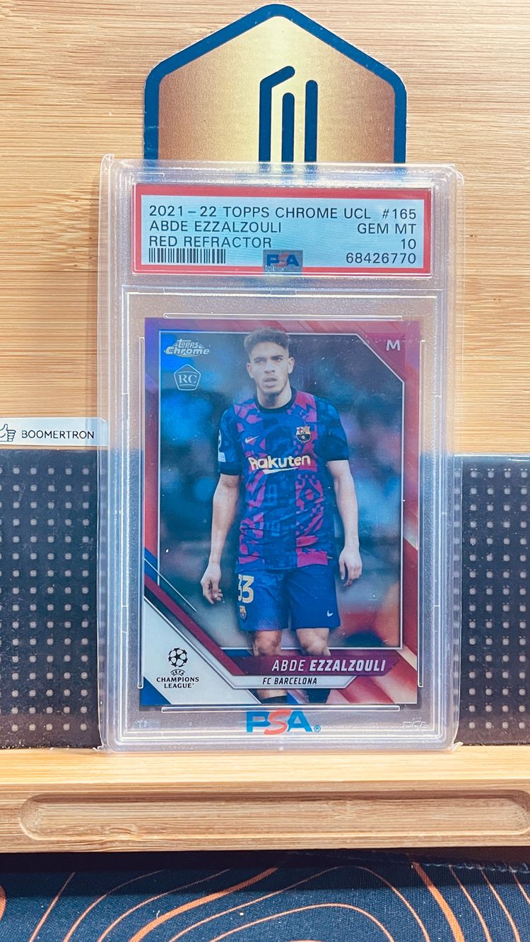 PSA 10 numerada /10 - Abde Ezzalzouli - Barcelona - rookie card - Red refractor - 2021-22 Topps Chrome UCL
