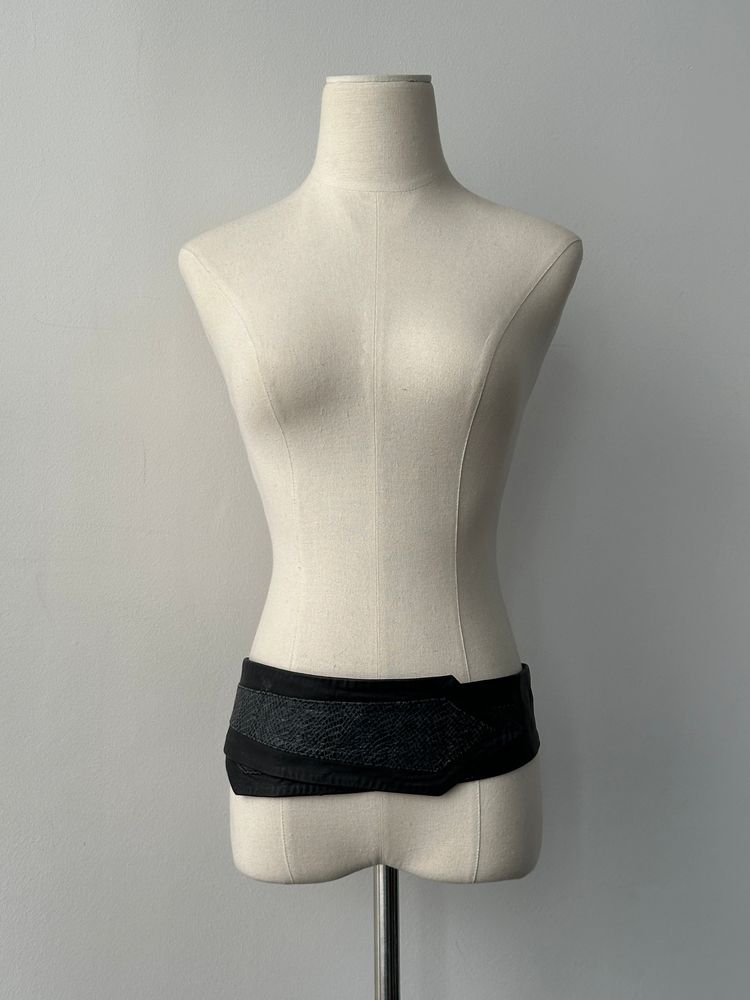 Valentino 1990s Leather Snakeskin Hip Belt - W30-32 image 5