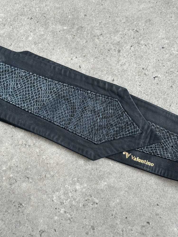 Valentino 1990s Leather Snakeskin Hip Belt - W30-32 image 6