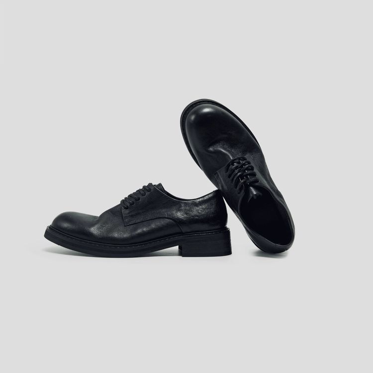 Black Leather Lace-Up Shoes 4