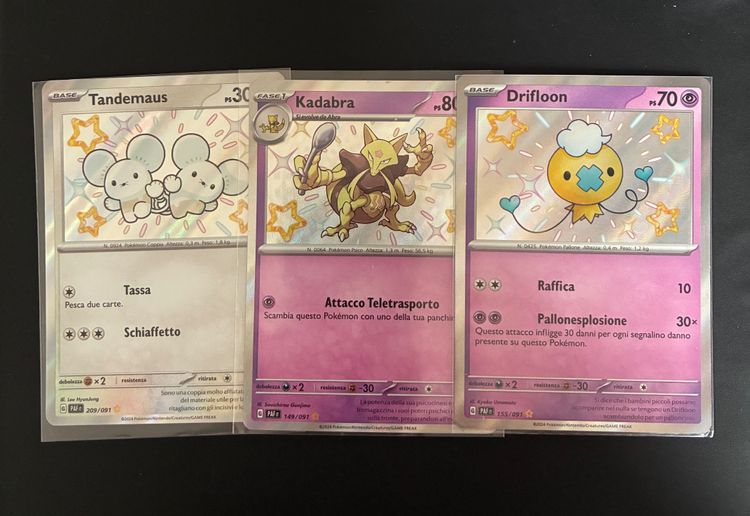  Tandemaus, Kadabra, Drifloon Baby Shiny ITA NM 