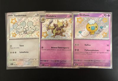 Tandemaus, Kadabra, Drifloon Baby Shiny ITA NM