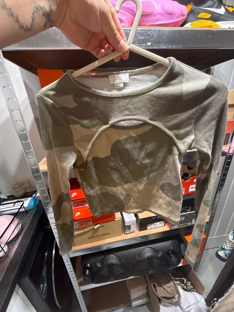 River Island Kids Camo Long Sleeve Top image 1