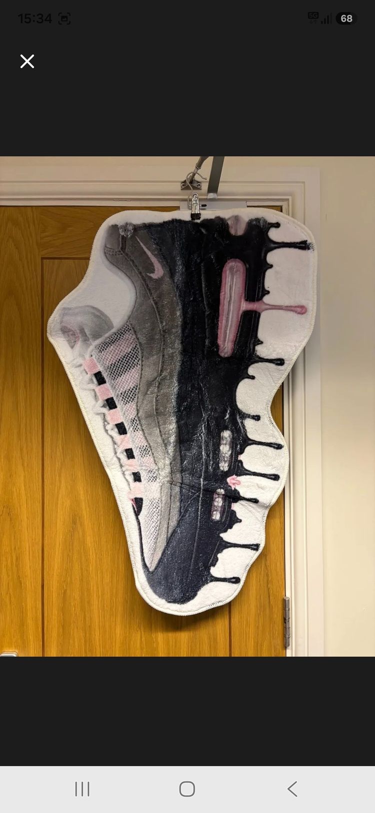 Nike Sneaker Shaped Rug pink foam