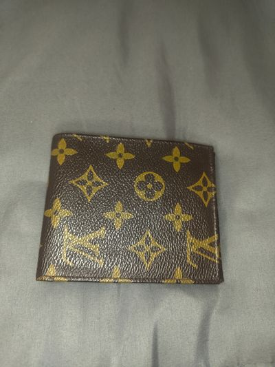 Louis Vuitton Brown Wallet With Yellow Floral Pattern