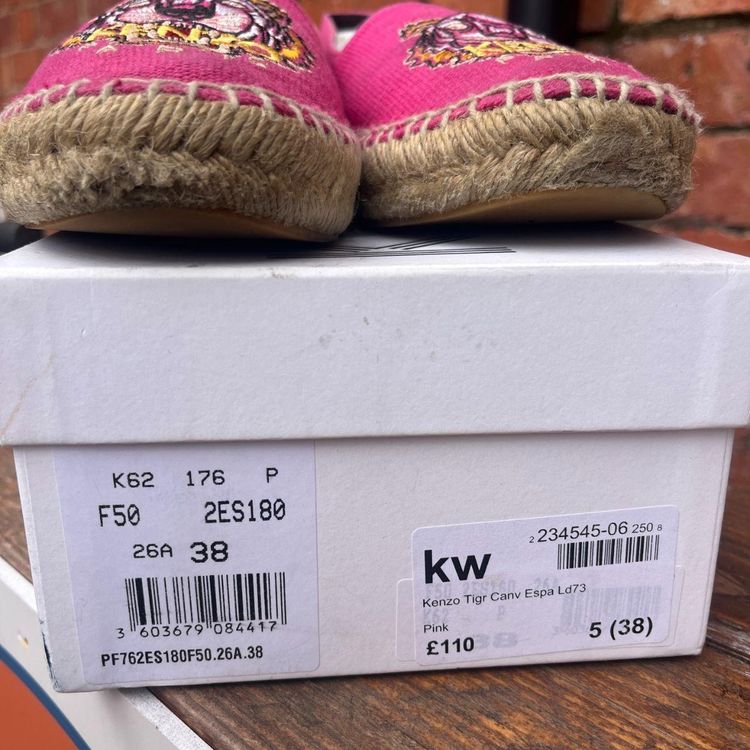 Kenzo Paris: Classic Tiger Embroidered Espadrilles (Boxed) - Size 5 image 3
