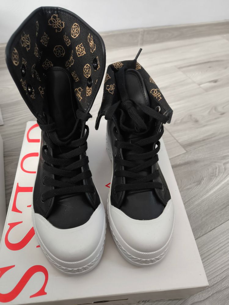Guess Buty Sneakersy Trampki Damskie Guess High-Top Sneakers imagen 3