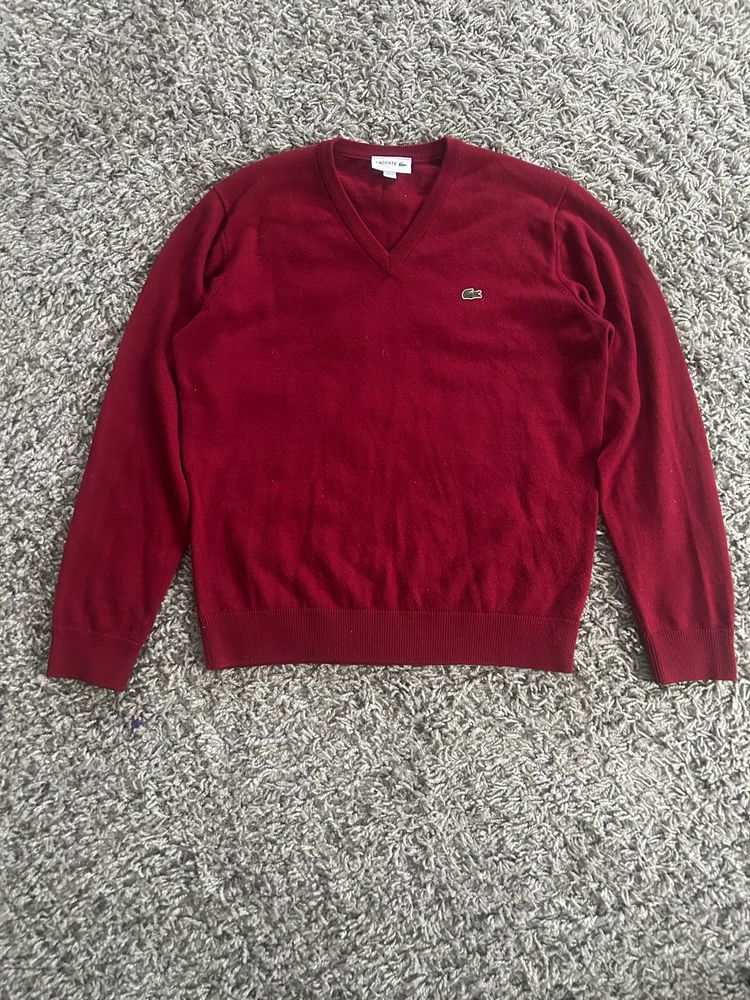 Lacoste Live Lacoste Red V-Neck Sweater product image