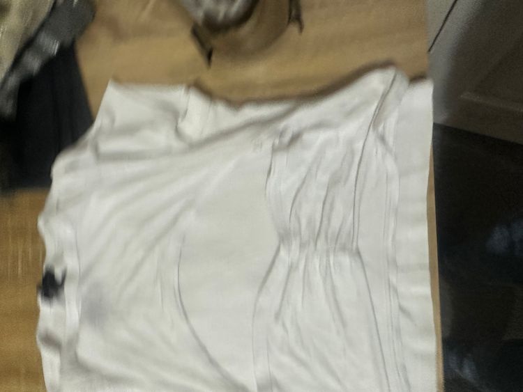 White Button-Up Short Sleeve Top imagen 3