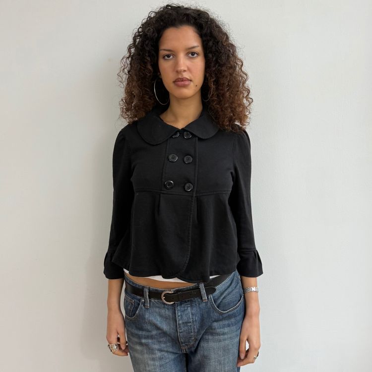 black buttoned peacoat jumper 