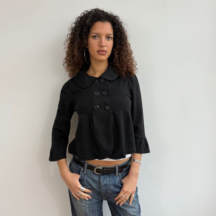 black buttoned peacoat jumper  2