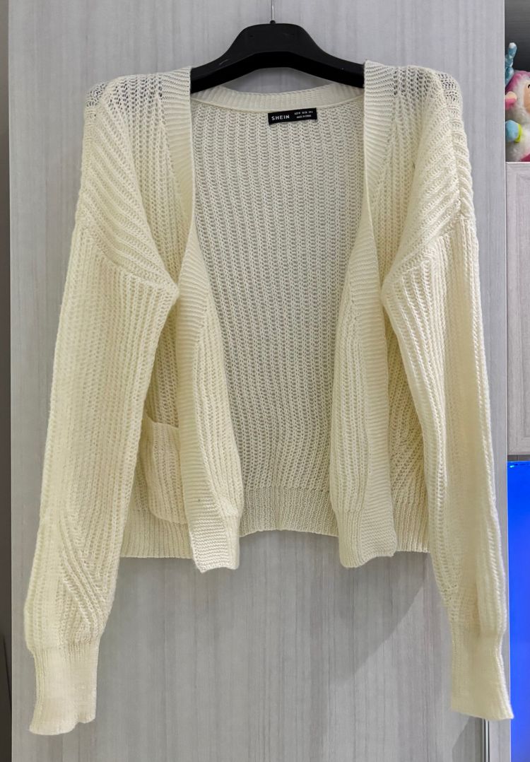 SHEIN cream knit cardigan product image