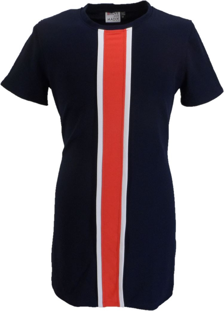 Immagine di LHM Ladies 60s Retro Mod Vintage Navy/White/Red Chrissy Mini Dress 1