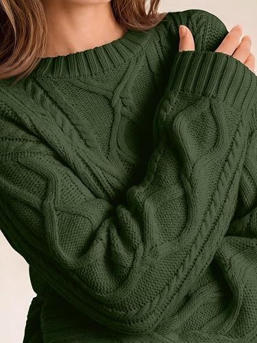 Green Cable Knit Sweater 4