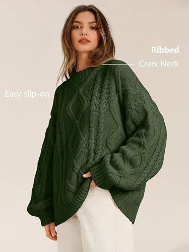 Green Cable Knit Sweater 2