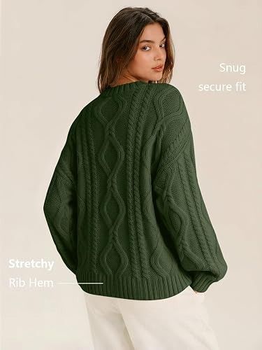 Green Cable Knit Sweater 3