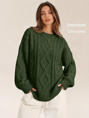Green Cable Knit Sweater