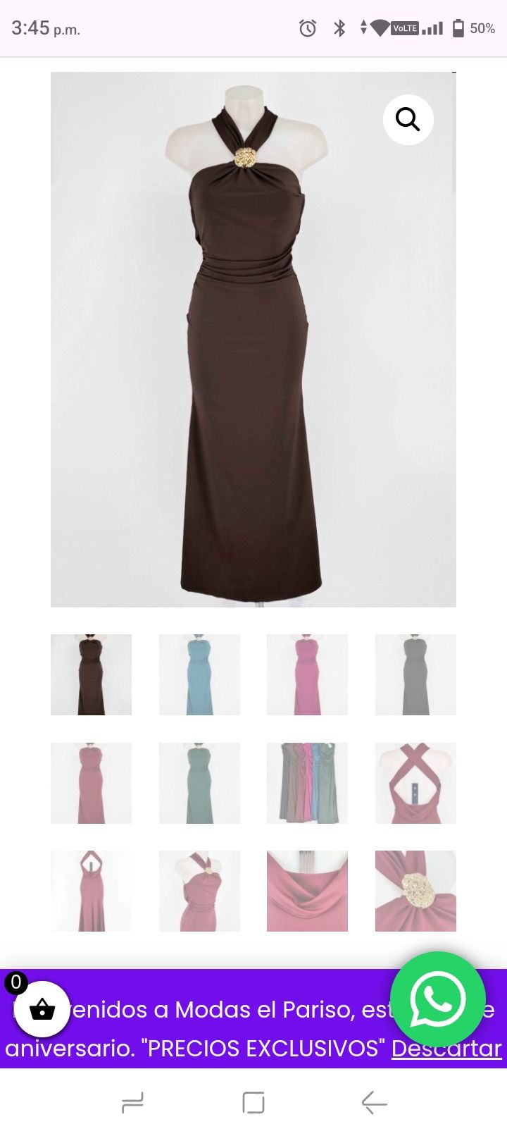 Other Brown Halter Neck Dress product image