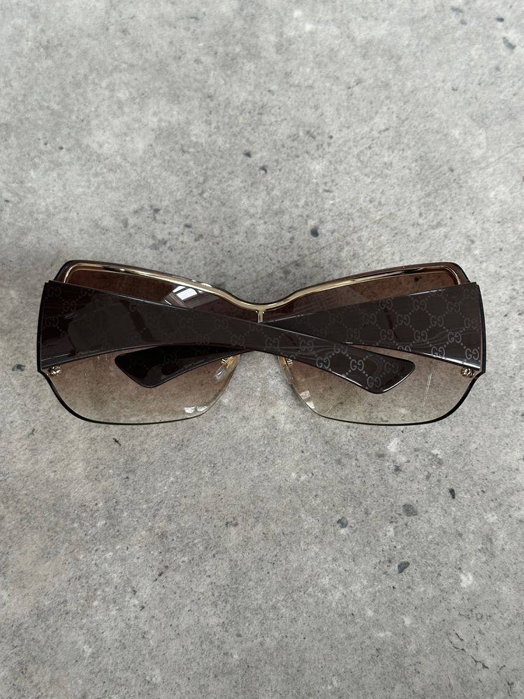 Gucci 2000s Tom Ford Era Oversized Shield Monogram Sunglasses image 2