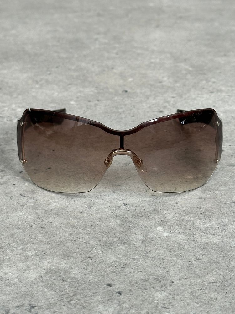 Gucci 2000s Tom Ford Era Oversized Shield Monogram Sunglasses image 9