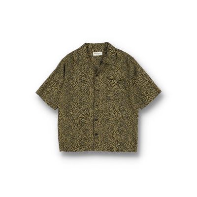 Saint Laurent Paris Leopard Print Short Sleeve Hawaiian Shirt
