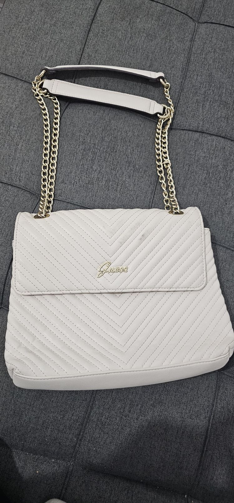 Immagine di Guess white quilted shoulder bag 5