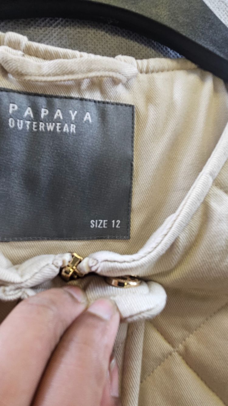Papaya Quilted Outerwear Jacket 2