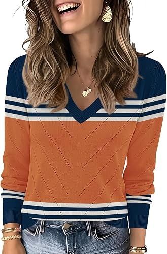 Immagine di Color Block V-Neck Sweater 1