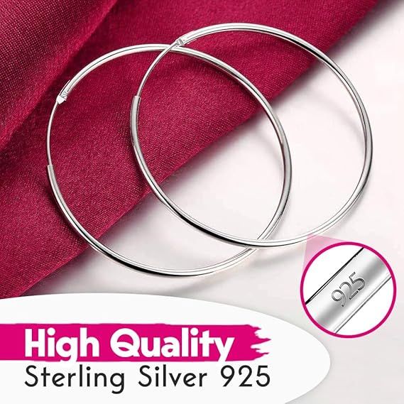 Sterling Silver Hoop Earrings 5