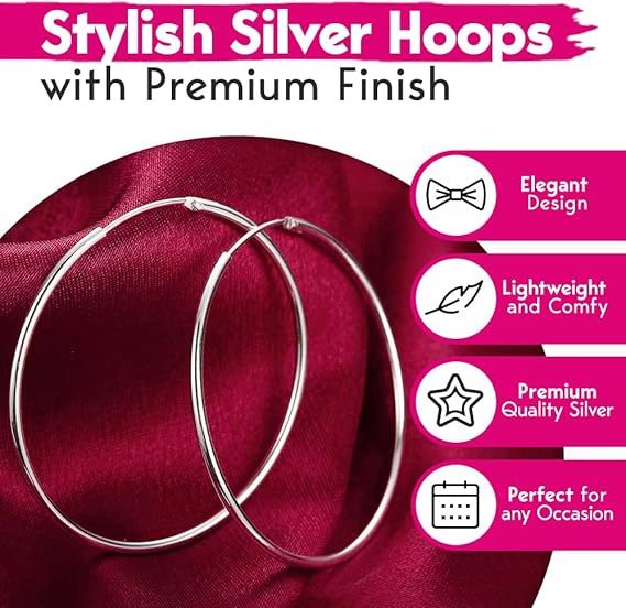 Sterling Silver Hoop Earrings 2