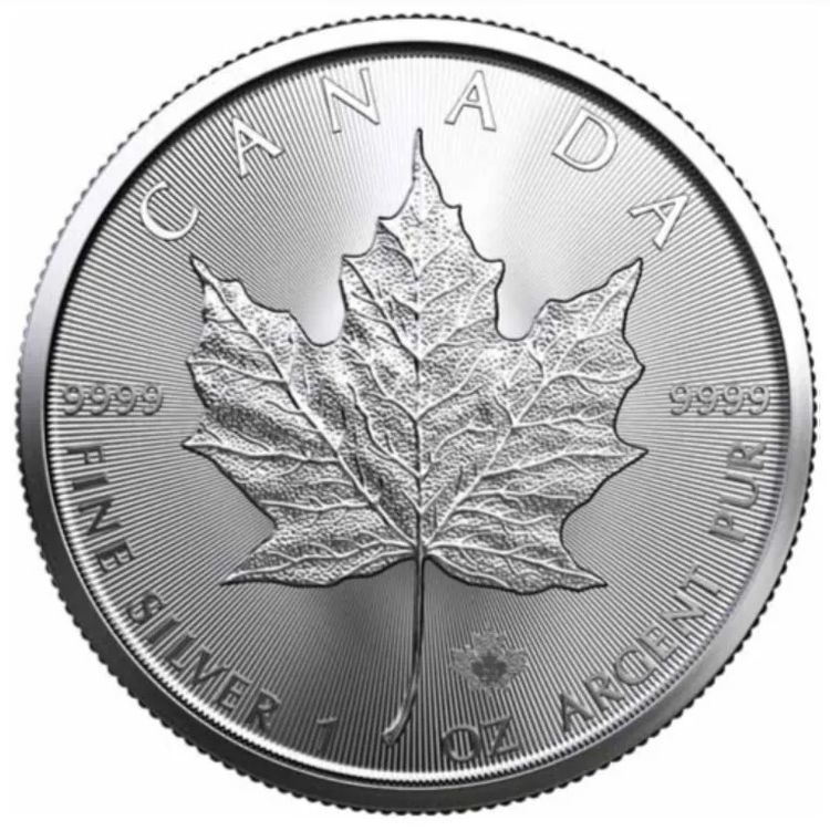 canadian maple leaf silver 1oz coin .999 image 2