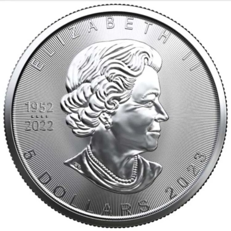 canadian maple leaf silver 1oz coin .999 image 1