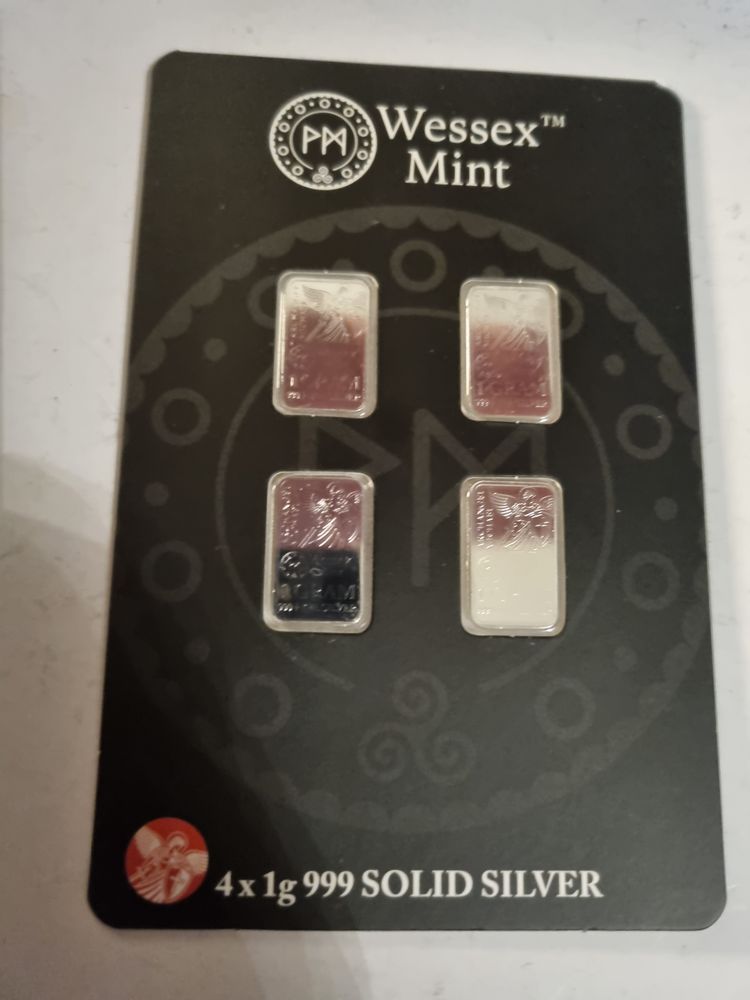 Archangle wessex Mint 4 X 1G 999 Solid Silver Bars