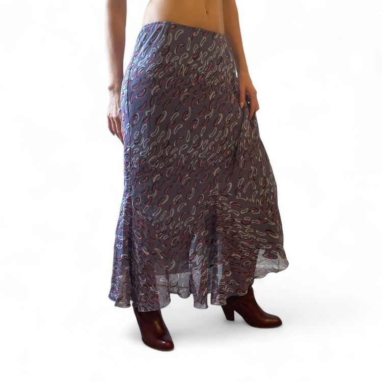 Y2K Chadwicks Patterned Maxi Skirt size M imagen 5