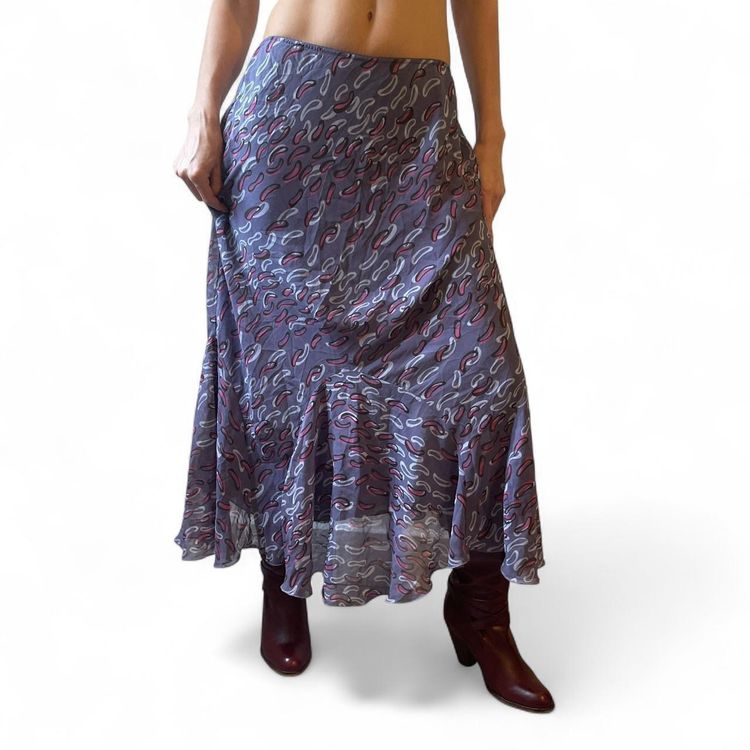 Y2K Chadwicks Patterned Maxi Skirt size M imagen 6