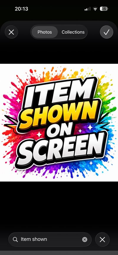 ITEM SHOWN ON SCREEN !!