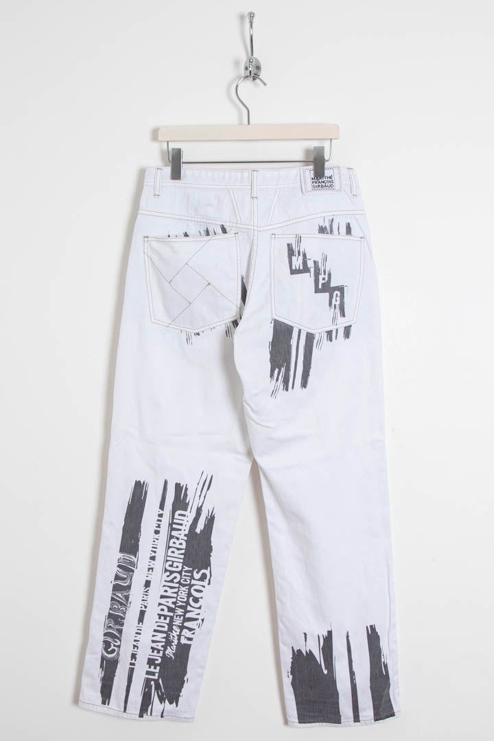 Marithé François Girbaud M+FG Graphic Logo Denim Jeans (W32 x L32) imagen 3