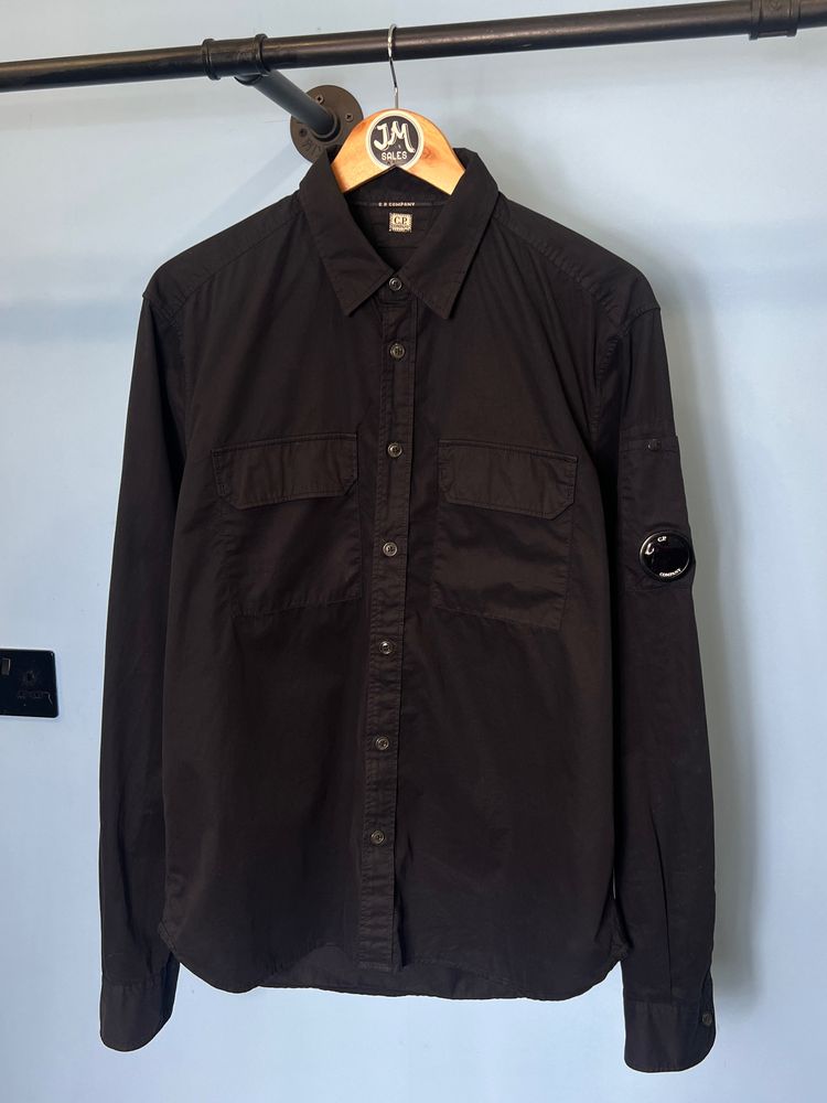 Medium C.P. Company Navy Blue Button Down Overshirt Jacket