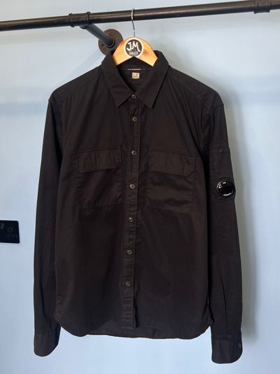 Medium C.P. Company Navy Blue Button Down Overshirt Jacket