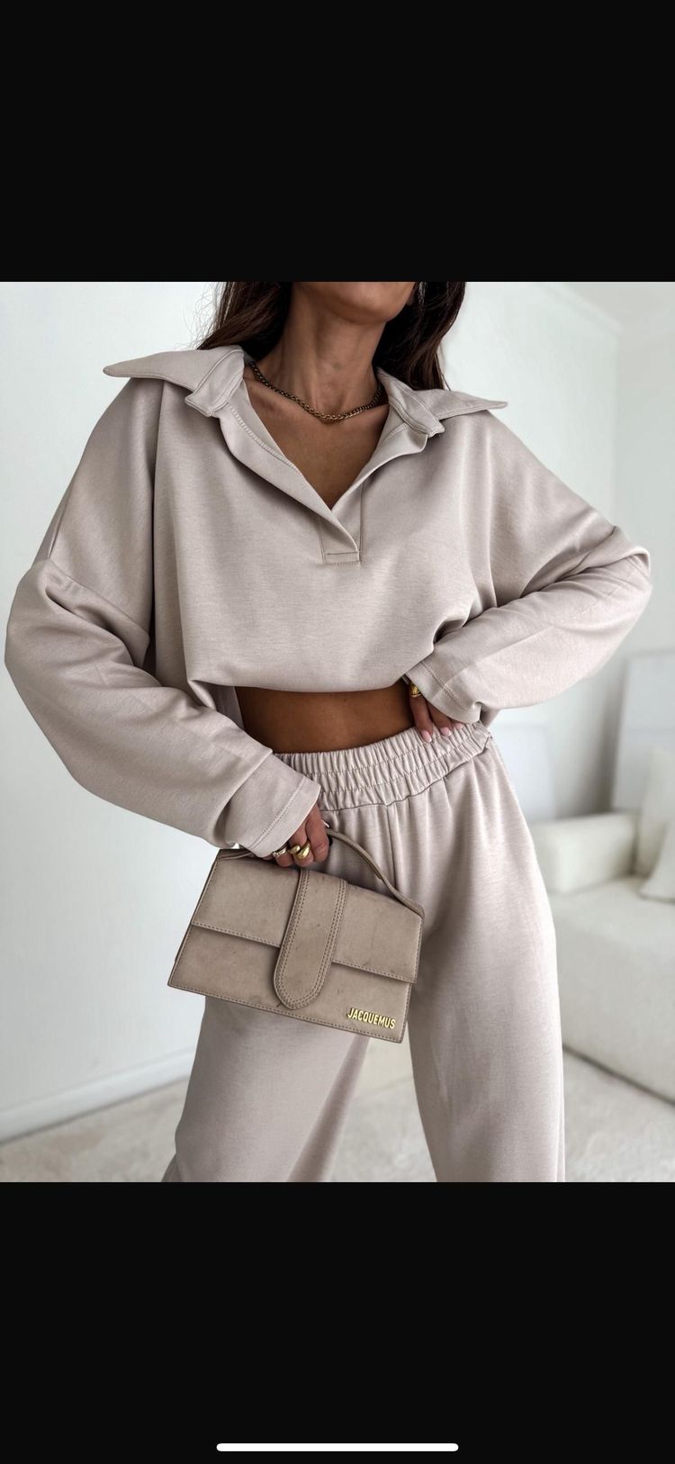 Beige Two-Piece Loungewear Set