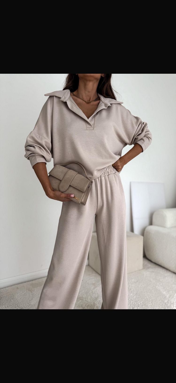 Beige Two-Piece Loungewear Set 5