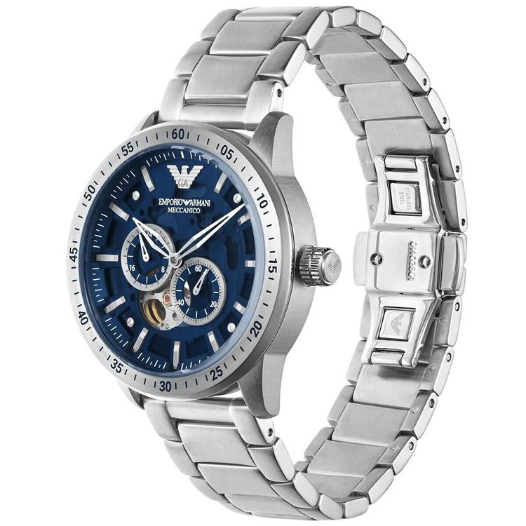 Emporio Armani Men’s Automatic Blue Dial Mario Watch AR60052 4