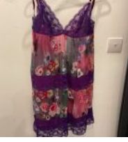 Alberta Ferretti Floral Print Lace Camisole Dress